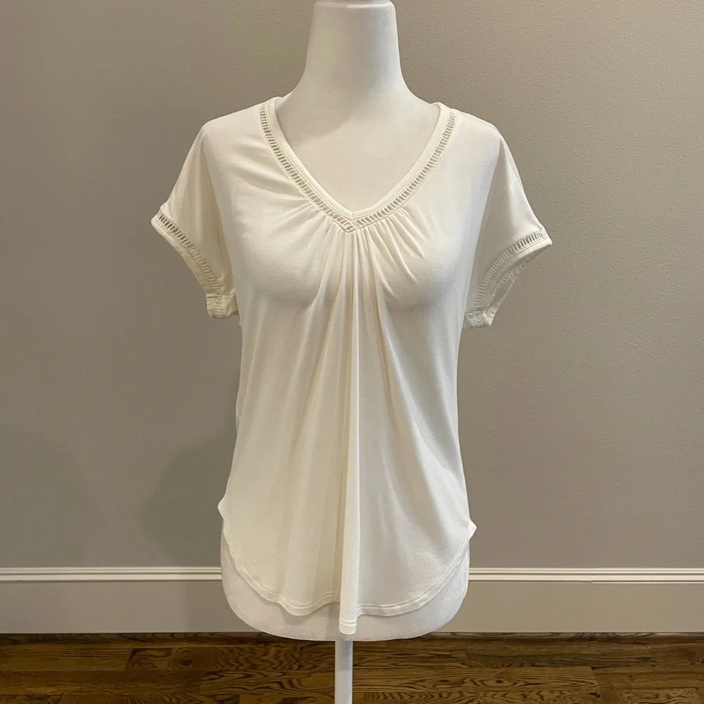 Anthropologie Meadow Rue ivory top - Picture 4 of 10